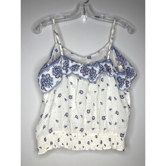 American Eagle Outfitters Tank Women Medium Ruffle Tier Smocked Waist Adj Straps - Picture 5 of 5